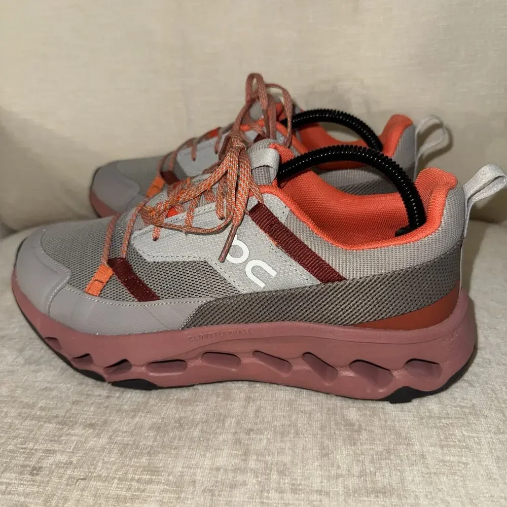On Cloudhorizon Men’s Trail Running Shoes Size 8.5 Fog Mahogany Gray/Red/Orange